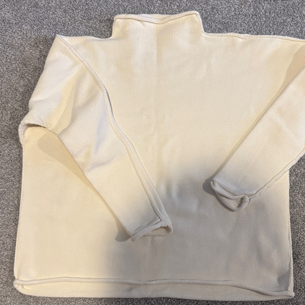 Frank & Eileen Cream Mock Neck Sweater